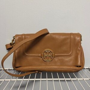 Tory Burch Brown Leather Shoulder Bag